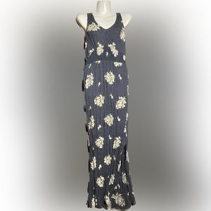 Navy and Cream Maxi dress by Westport XS